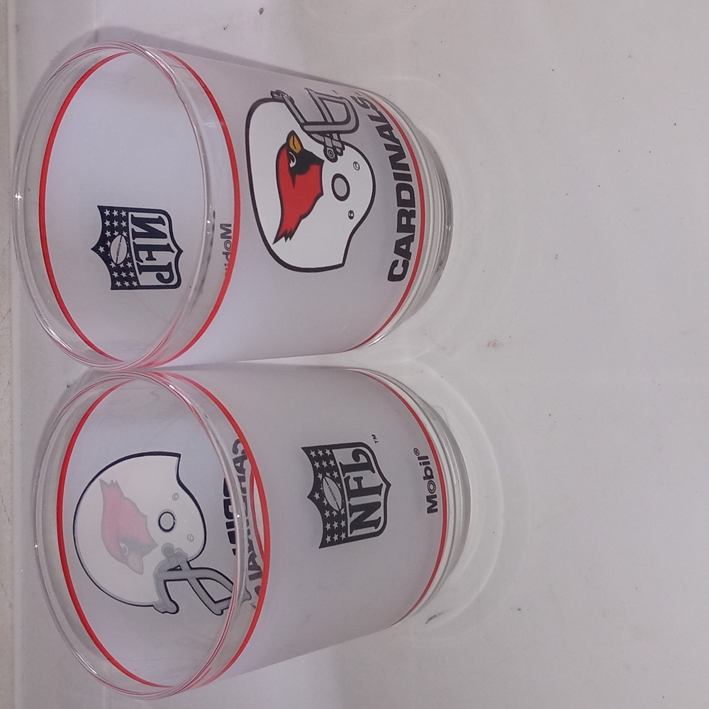 Vintage NFL St. Louis Football Cardinals Drinking Glasses Set Of 4 - Picture 3 of 3